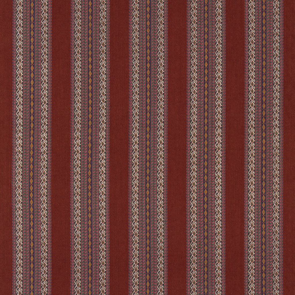 Samples and Purchasing available for Worlds Apart - Plum Red By G P & J Baker | G P & J Baker X Kit Kemp Stripes |Stripes  Multipurpose Weave at Designer Wallcoverings and Fabrics