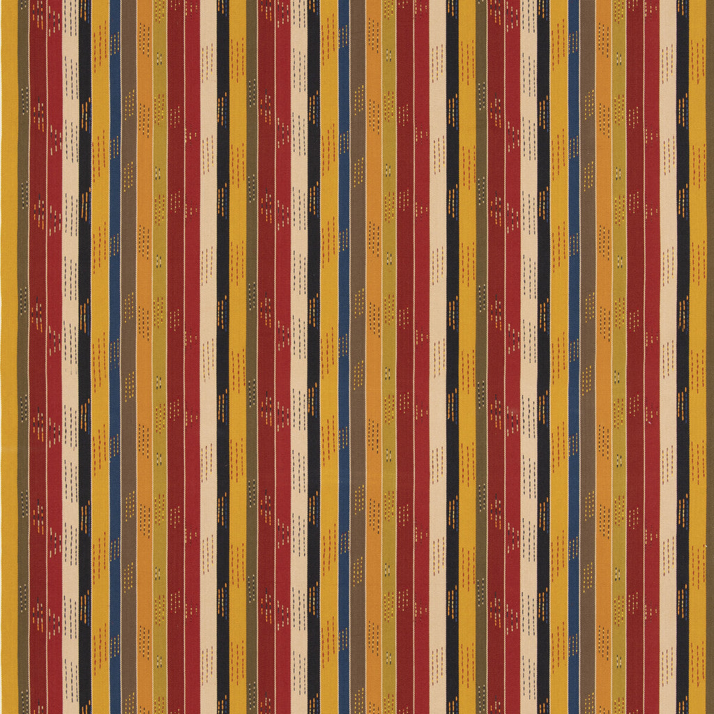 Samples and Purchasing available for Jogalong - Red/Ochre Red By G P & J Baker | G P & J Baker X Kit Kemp Stripes |Stripes  Multipurpose Weave at Designer Wallcoverings and Fabrics