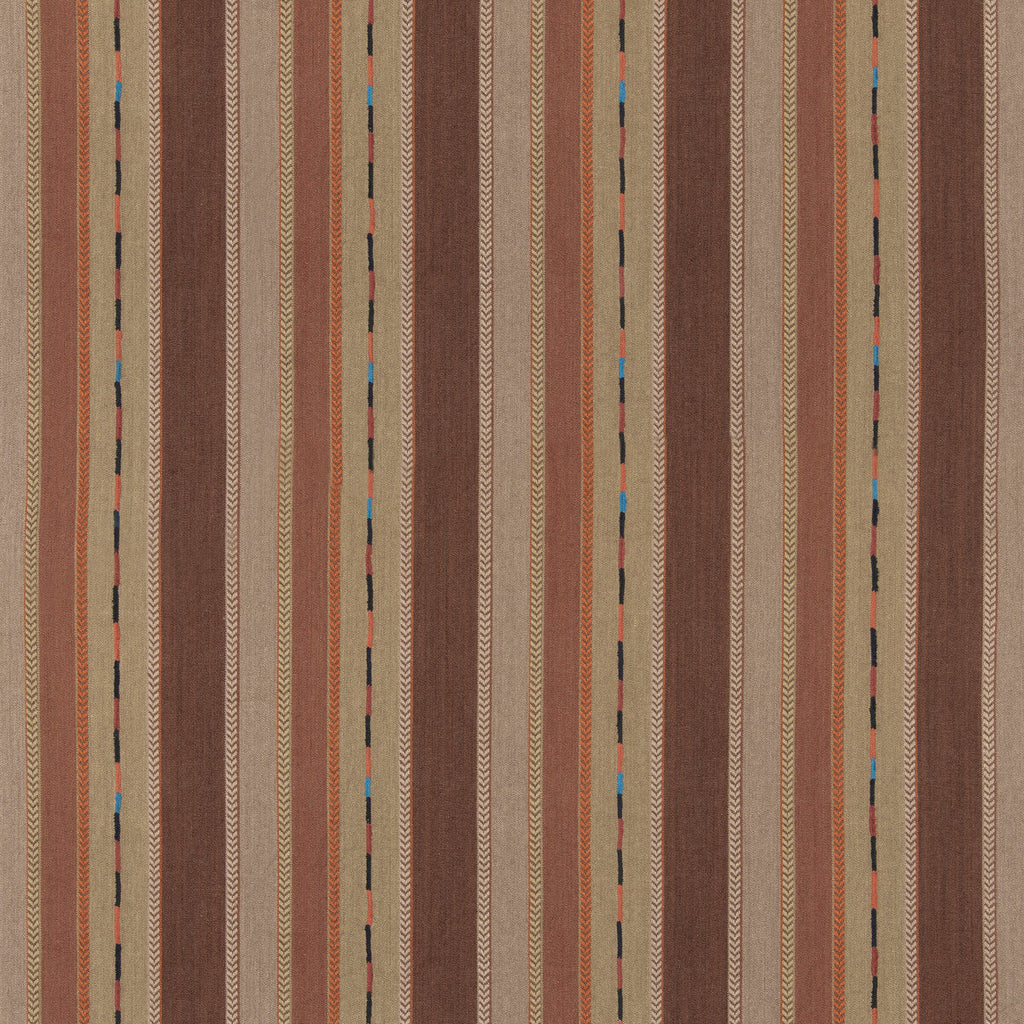 Samples and Purchasing available for Bunty - Brown Brown By G P & J Baker | G P & J Baker X Kit Kemp Stripes |Stripes  Multipurpose Weave at Designer Wallcoverings and Fabrics