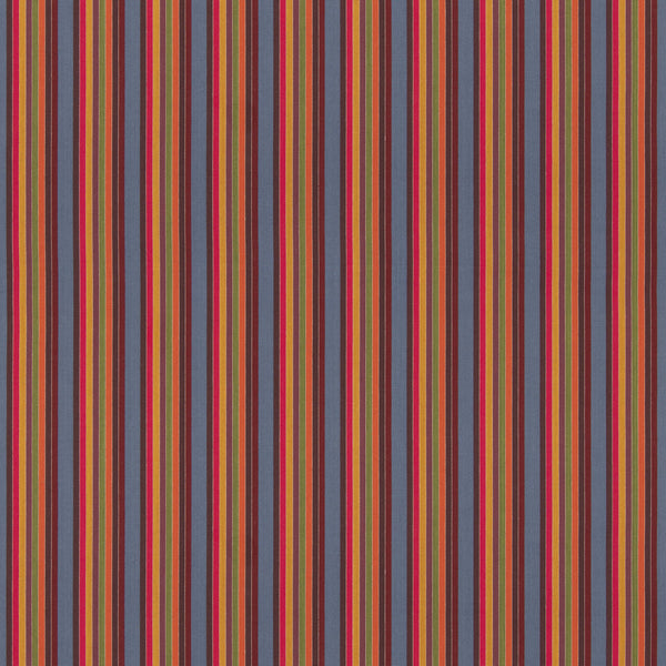 Wild One - Jewel Blue By G P & J Baker | G P & J Baker X Kit Kemp Stripes |Stripes  Multipurpose Weave