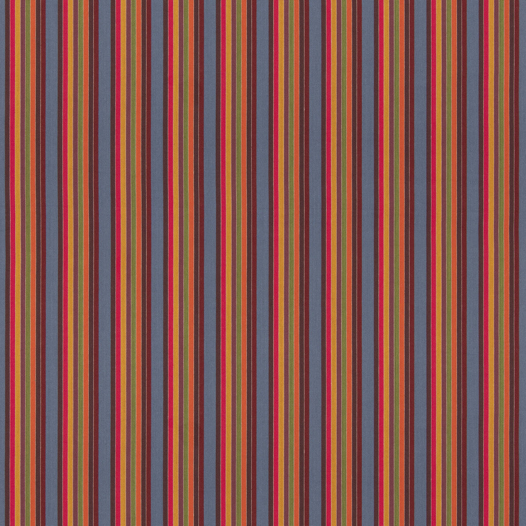 Samples and Purchasing available for Wild One - Jewel Blue By G P & J Baker | G P & J Baker X Kit Kemp Stripes |Stripes  Multipurpose Weave at Designer Wallcoverings and Fabrics