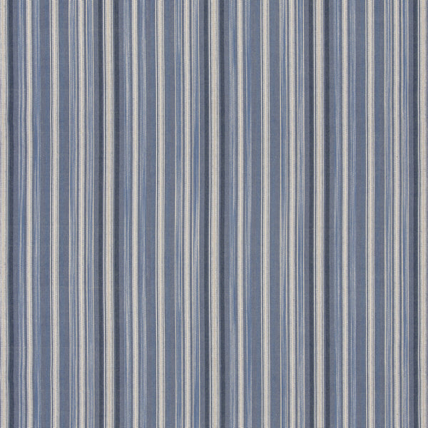 Rainstorm - Blue Blue By G P & J Baker | G P & J Baker X Kit Kemp Stripes |Stripes  Multipurpose Weave