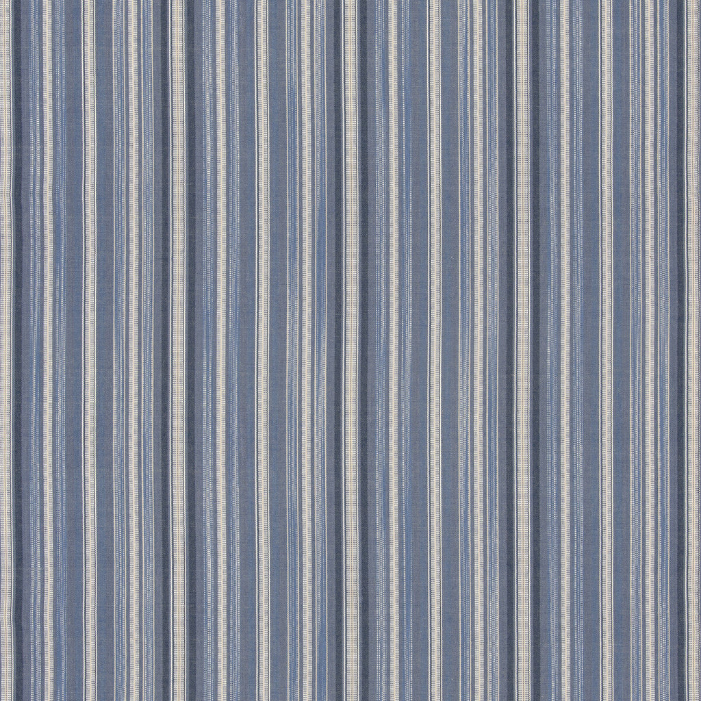 Samples and Purchasing available for Rainstorm - Blue Blue By G P & J Baker | G P & J Baker X Kit Kemp Stripes |Stripes  Multipurpose Weave at Designer Wallcoverings and Fabrics