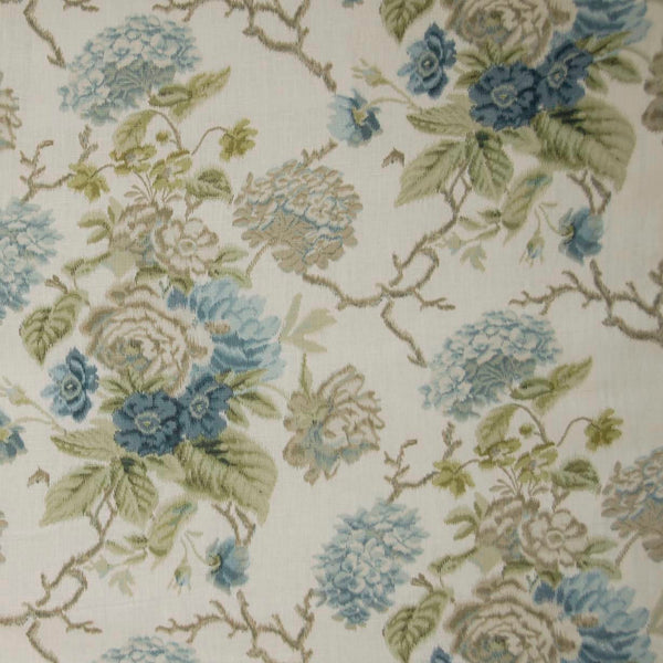 Chelverton Ii - Blue/Green White By Lee Jofa | Blithfield |Botanical & Floral  Multipurpose Print
