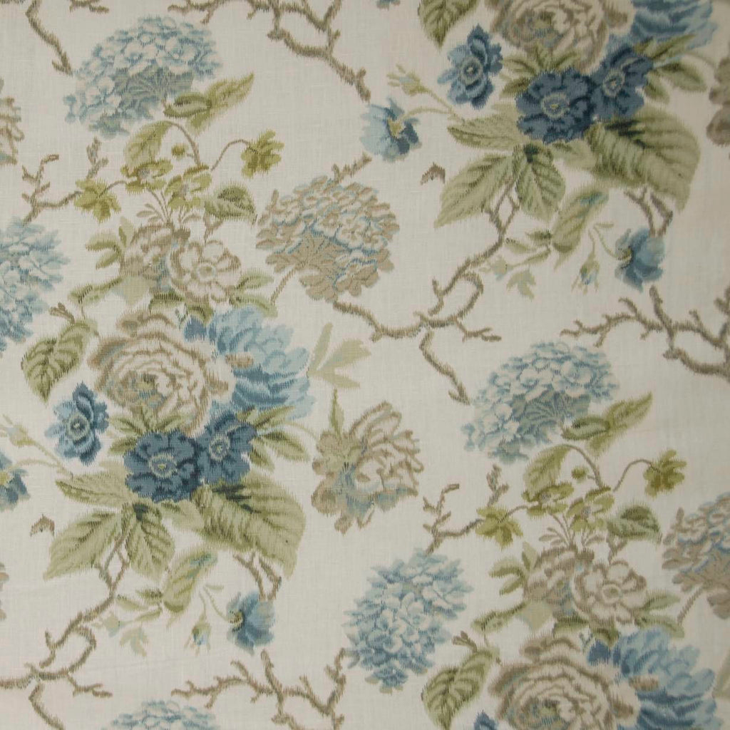 Chelverton Ii - Blue/Green White By Lee Jofa | Blithfield |Botanical & Floral  Multipurpose Print