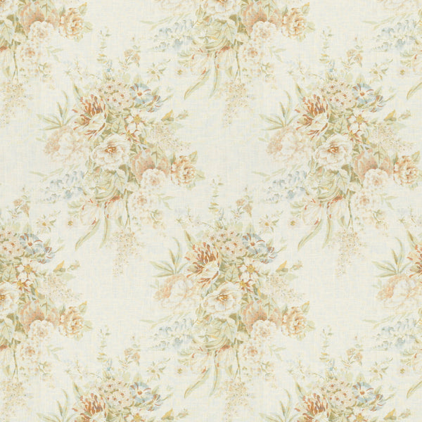 Sherbourne Ii - Peach/Aqua White By Lee Jofa | Blithfield |Botanical & Floral  Multipurpose Print