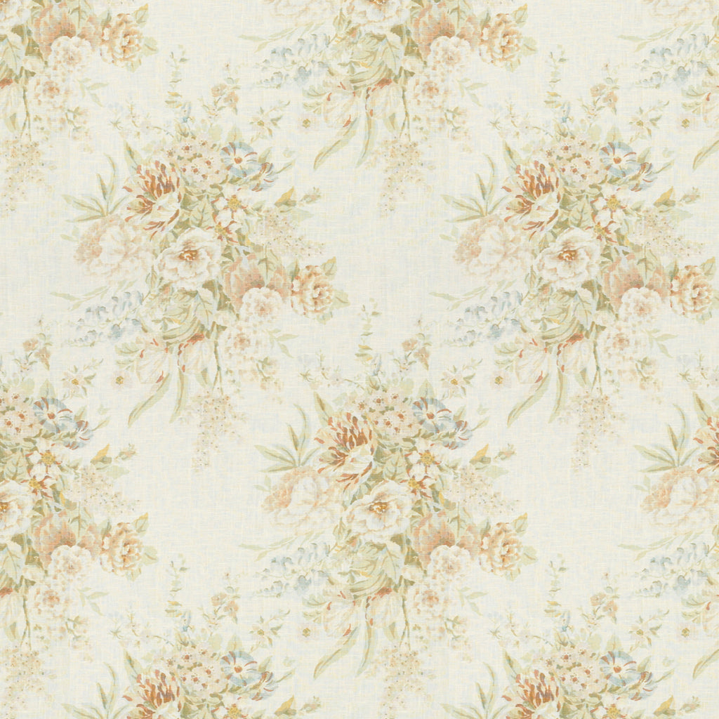 Sherbourne Ii - Peach/Aqua White By Lee Jofa | Blithfield |Botanical & Floral  Multipurpose Print