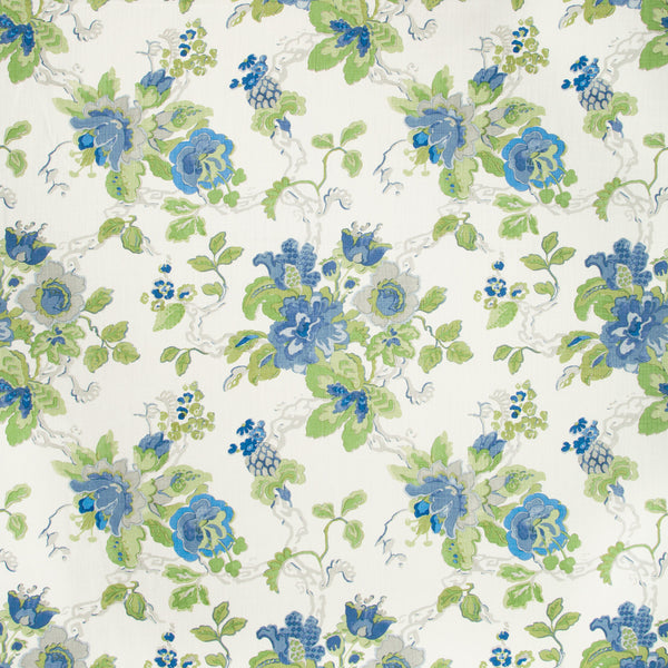 Parnham - Cornflower/Lime Multi By Lee Jofa | Blithfield | Botanical & Floral Multipurpose Print