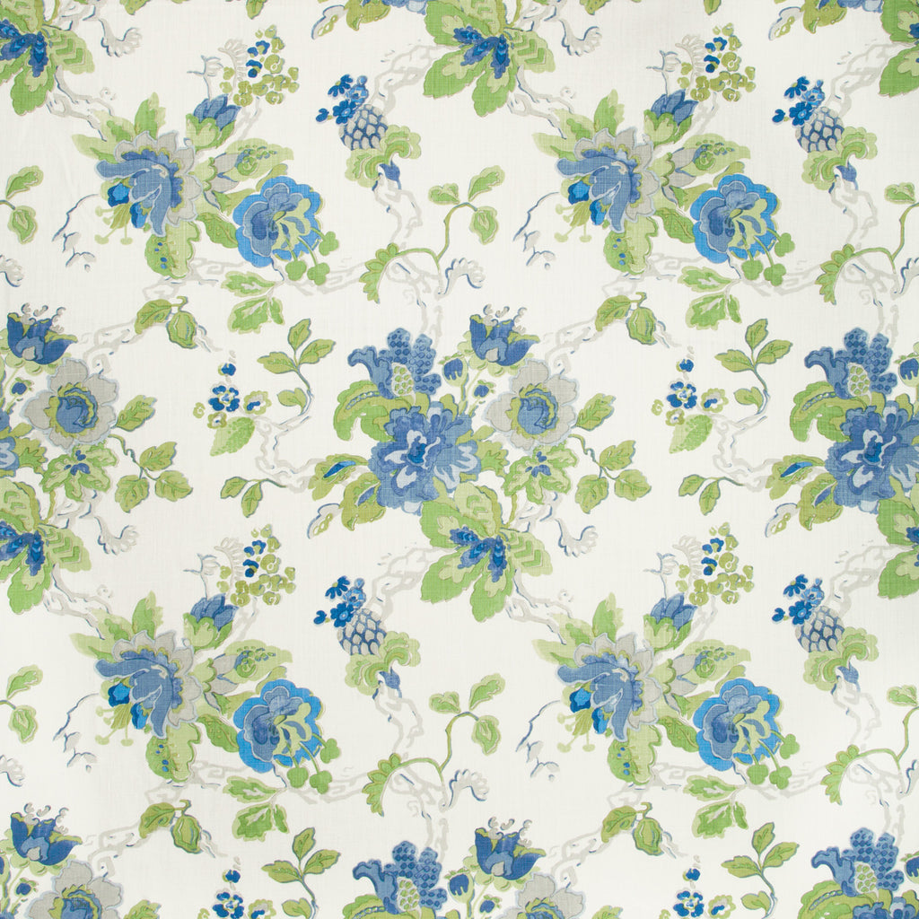 Parnham - Cornflower/Lime Multi By Lee Jofa | Blithfield | Botanical & Floral Multipurpose Print