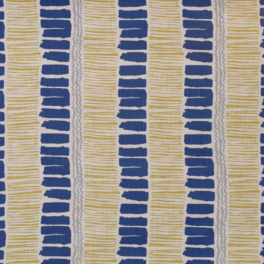 Saltaire - Indigo/Yellow/Aqua Multi By Lee Jofa | Blithfield | Modern Multipurpose Print