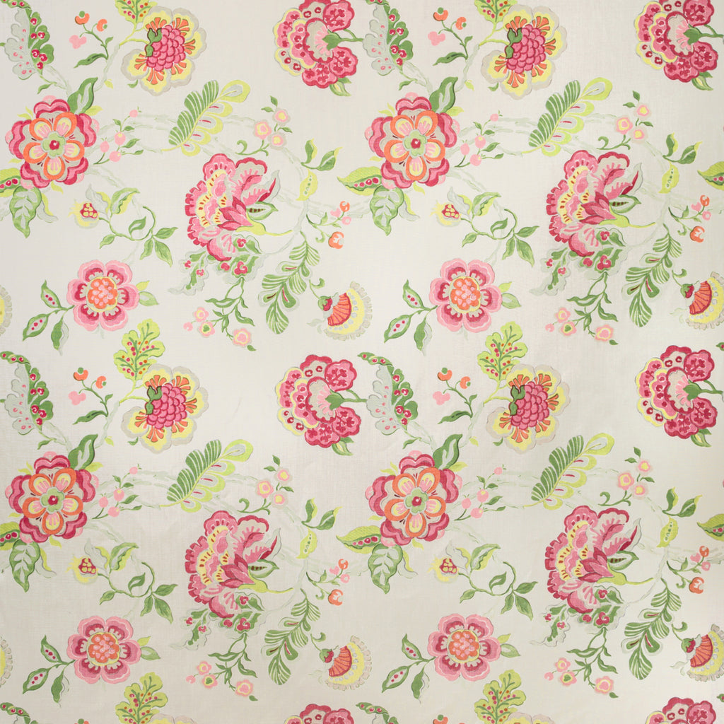 Somerset - Pink/Lime Pink By Lee Jofa | Blithfield |Botanical & Floral  Multipurpose Print
