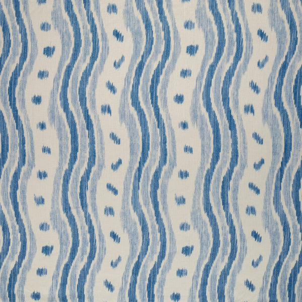 Ikat Stripe - Azure Blue By Lee Jofa | Blithfield |Ikat/Southwest/Kilims Stripes Multipurpose Print