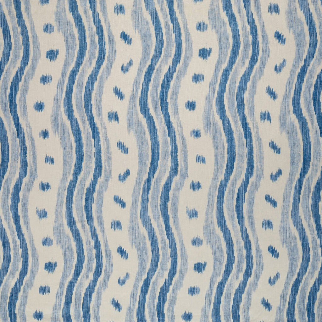 Samples and Purchasing available for Ikat Stripe - Azure Blue By Lee Jofa | Blithfield |Ikat/Southwest/Kilims Stripes Multipurpose Print at Designer Wallcoverings and Fabrics