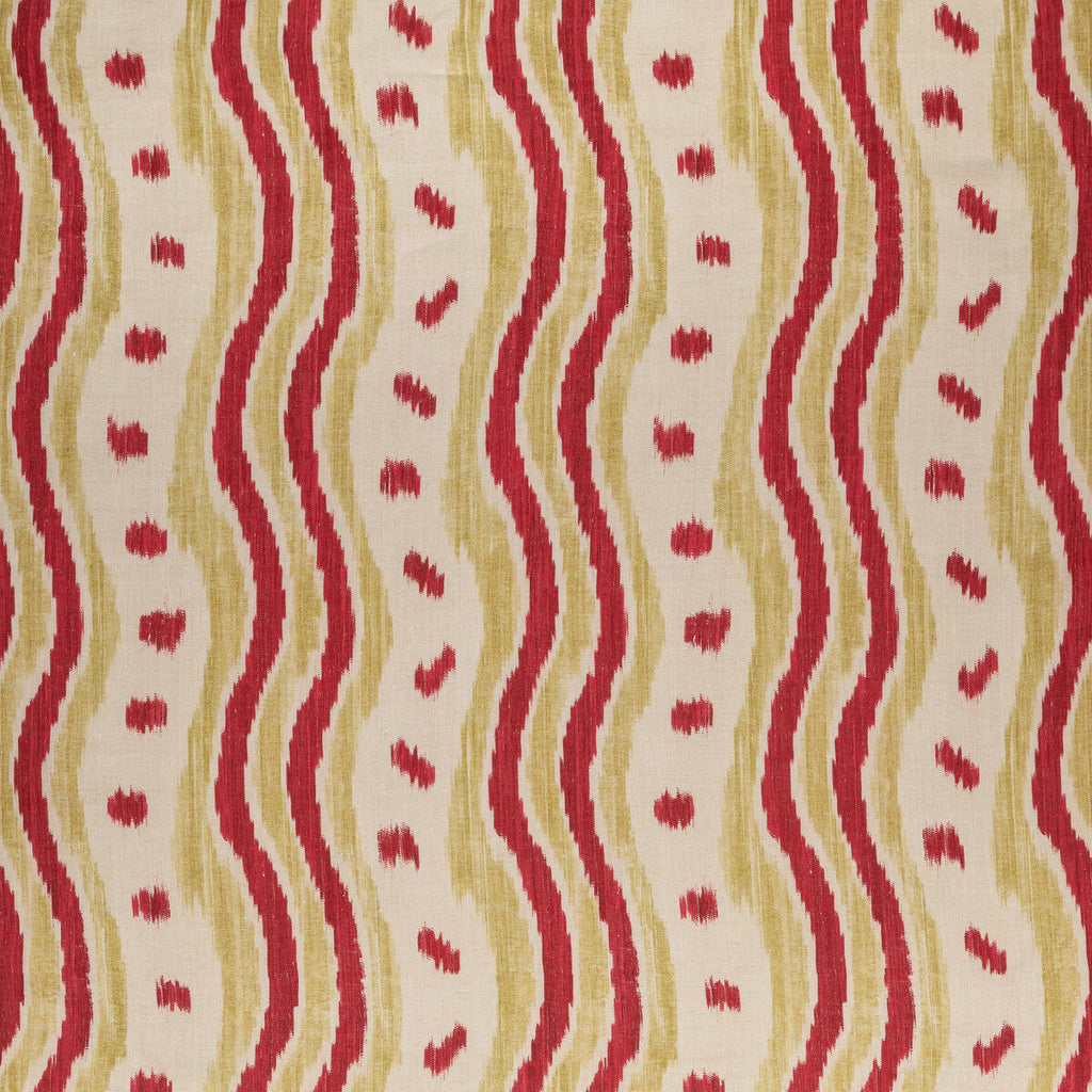 Samples and Purchasing available for Ikat Stripe - Red/Green Red By Lee Jofa | Blithfield |Ikat/Southwest/Kilims Stripes Multipurpose Print at Designer Wallcoverings and Fabrics