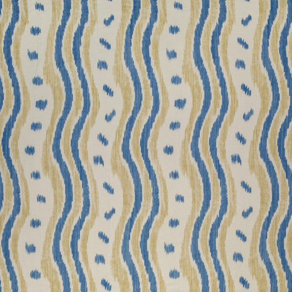 Ikat Stripe - Blue/Yellow Blue By Lee Jofa | Blithfield |Ikat/Southwest/Kilims Stripes Multipurpose Print