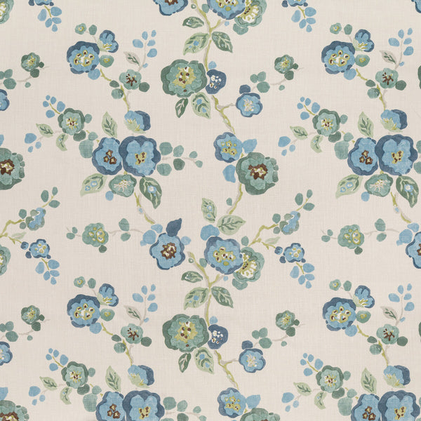 Hana - Blue Green Blue By Lee Jofa | Blithfield Eden | Botanical & Floral Multipurpose Linen