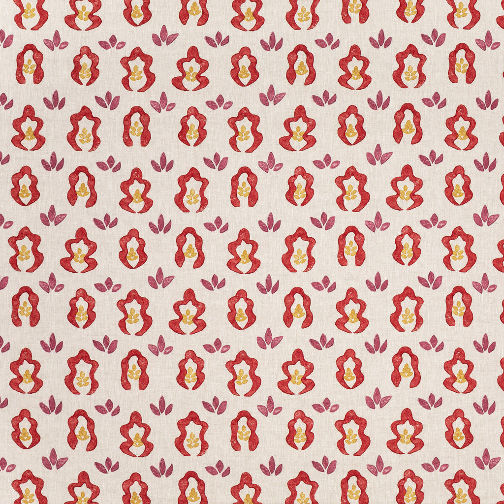 Samples and Purchasing available for Springfield - Red Beige By Lee Jofa | Blithfield Eden | Botanical & Floral Multipurpose Linen at Designer Wallcoverings and Fabrics