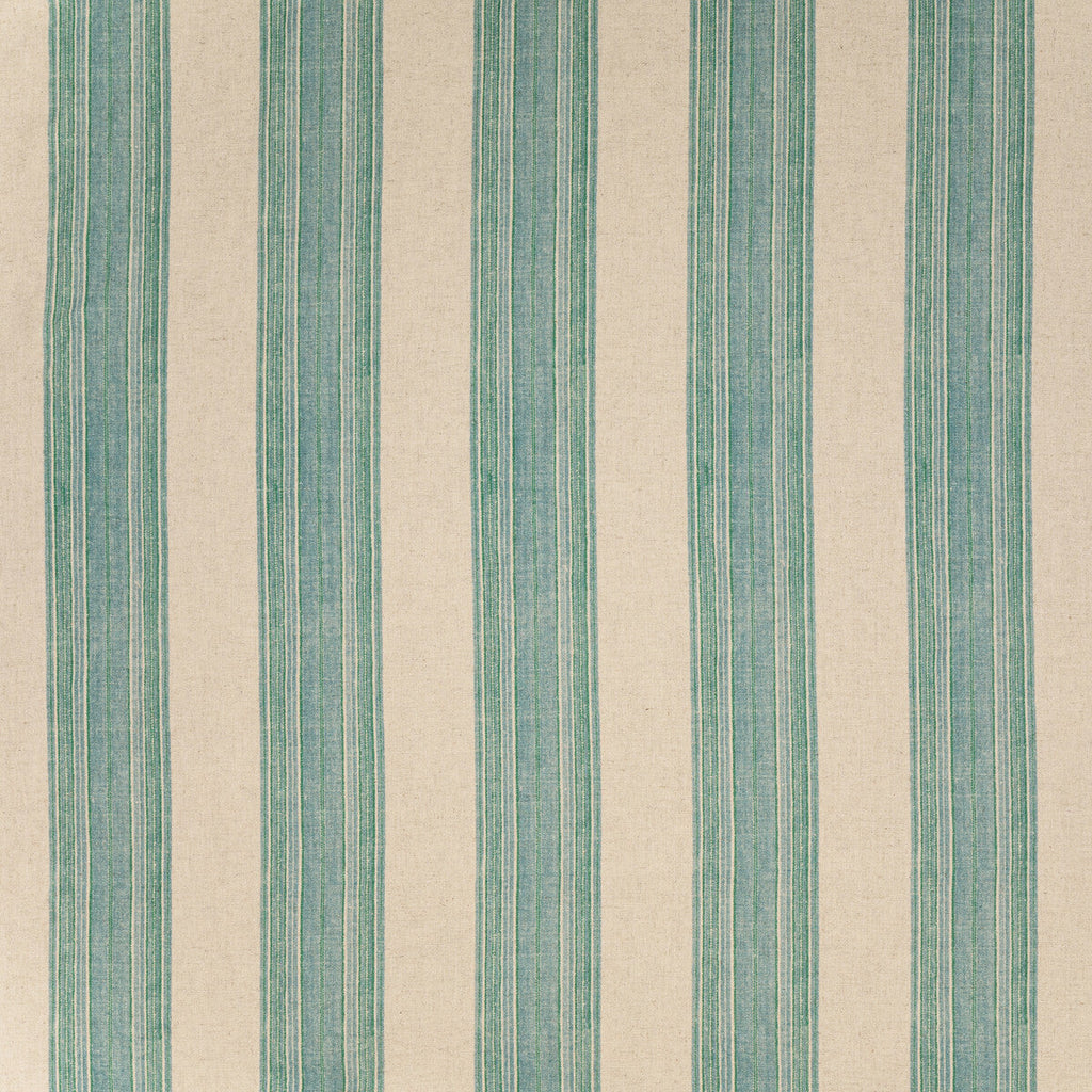 Samples and Purchasing available for Mifflin Stripe - Aquamarine Beige By Lee Jofa | Blithfield Eden | Stripes Multipurpose Linen at Designer Wallcoverings and Fabrics