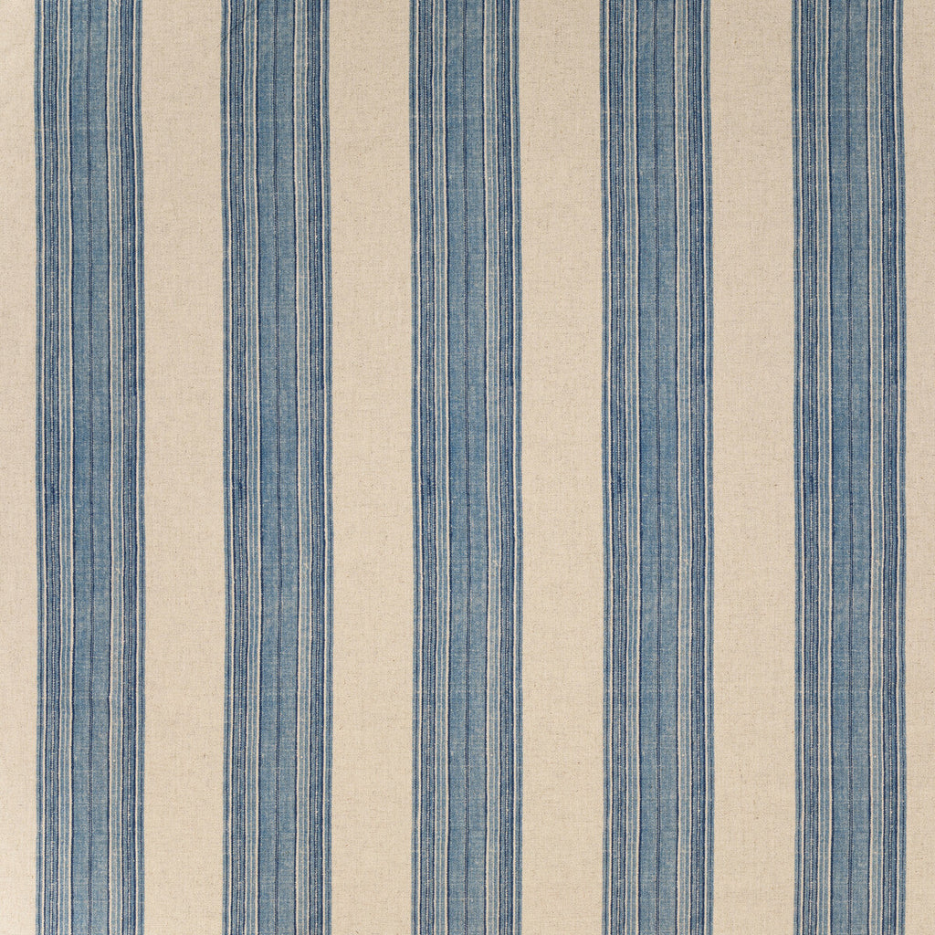 Samples and Purchasing available for Mifflin Stripe - Blue Beige By Lee Jofa | Blithfield Eden | Stripes Multipurpose Linen at Designer Wallcoverings and Fabrics