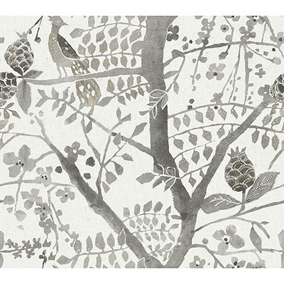 Lowestoft Charcoal Wallcovering | Jeffrey Stevens