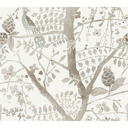 Aldeburgh Cream Off-White 2 Wallcovering | Jeffrey Stevens