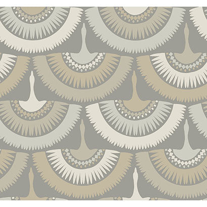 Feather and Fringe Wallpaper | Jeffrey Stevens
