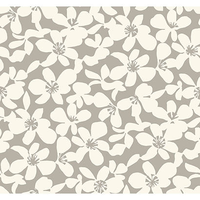 Isle of Palms Cream Light Gray Wallcovering | Jeffrey Stevens