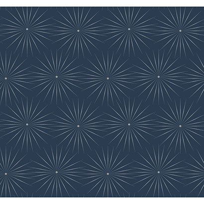 Biarritz Navy Wallcovering | Jeffrey Stevens
