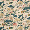 Samples and Purchasing available for Heron & Lotus Flower - Indigo/Pink Beige By G P & J Baker | Emperor'S Garden |Botanical & Floral Flora & Fauna Drapery Print at Designer Wallcoverings and Fabrics