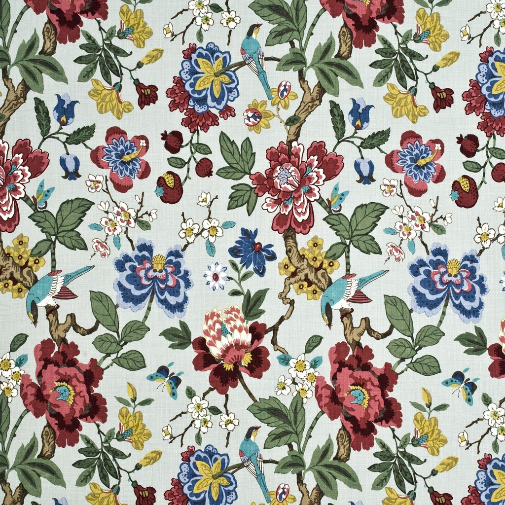 Persian Pomegranate - Aqua/Multi Light Green By G P & J Baker | Crayford |Botanical & Floral Flora & Fauna Multipurpose Print