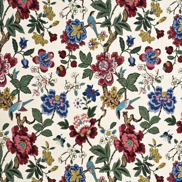 Persian Pomegranate - Red/Indigo/Stone Beige By G P & J Baker | Crayford |Botanical & Floral Flora & Fauna Multipurpose Print