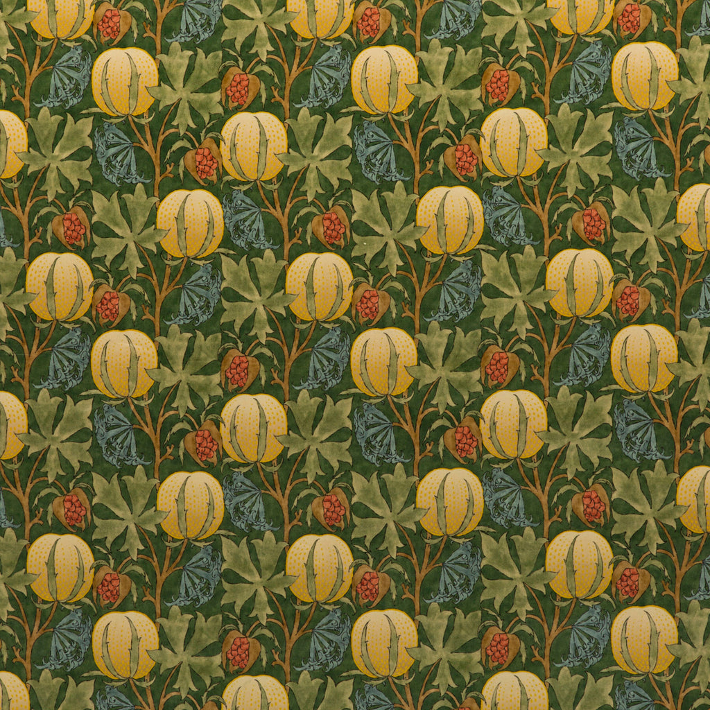 Pumpkins Velvet - Green/Terracotta  By G P & J Baker | Originals V |  Multipurpose Print