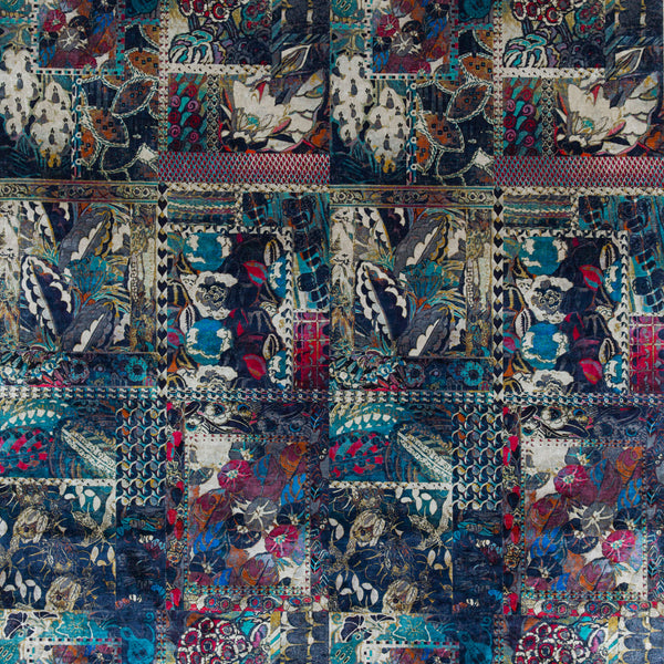 Barcelona - Indigo Blue By G P & J Baker | Rio Velvets |  Multipurpose Print