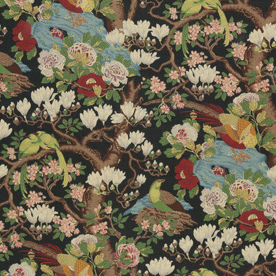 Samples and Purchasing available for Rockbird Signature - Indigo Blue By G P & J Baker | Signature Prints |Botanical & Floral Flora & Fauna Multipurpose Print at Designer Wallcoverings and Fabrics