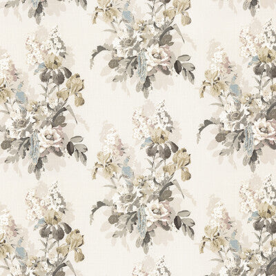 Bird & Iris - Ivory/Mole White By G P & J Baker | Signature Prints |Botanical & Floral Flora & Fauna Multipurpose Print