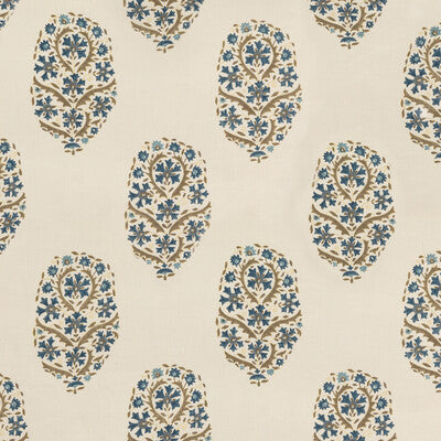 Samples and Purchasing available for Aydon - Indigo Blue By G P & J Baker | Artisan Ii |Botanical & Floral  Multipurpose Print at Designer Wallcoverings and Fabrics