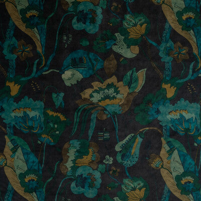 California Velvet - Indigo/Teal Blue By G P & J Baker | Signature Velvets |Botanical & Floral  Multipurpose Velvet