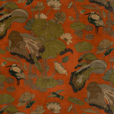 Samples and Purchasing available for Nympheus Velvet - Spice Orange By G P & J Baker | Signature Velvets |Botanical & Floral Flora & Fauna Multipurpose Velvet at Designer Wallcoverings and Fabrics