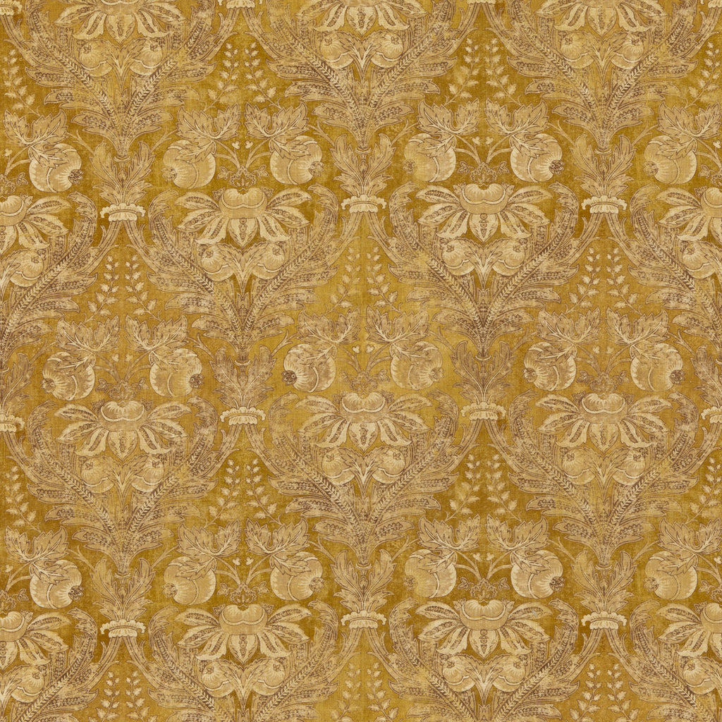 Lapura Damask - Ochre Yellow By G P & J Baker | Coromandel |Damask  Multipurpose Print