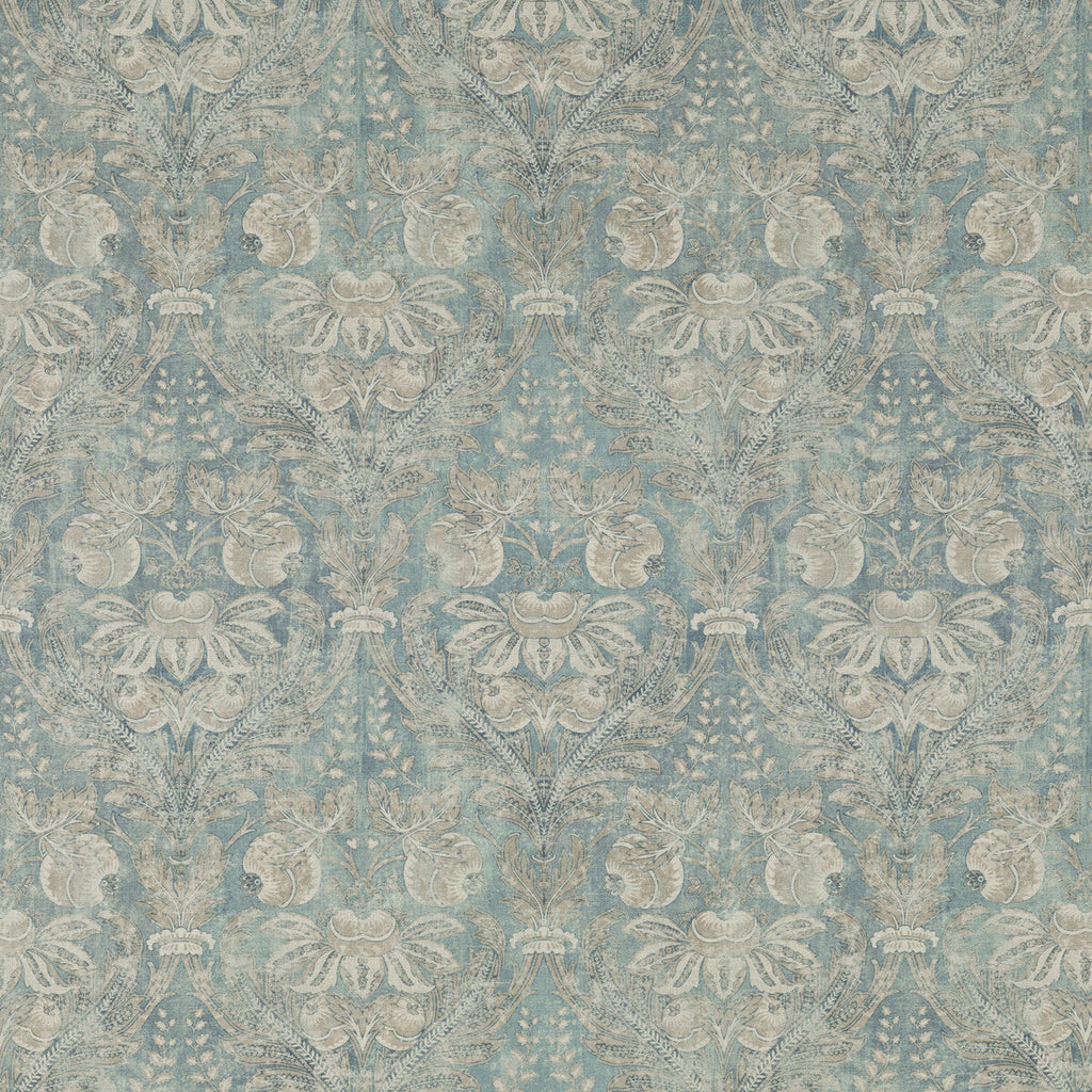 Samples and Purchasing available for Lapura Damask - Blue Blue By G P & J Baker | Coromandel |Damask  Multipurpose Print at Designer Wallcoverings and Fabrics