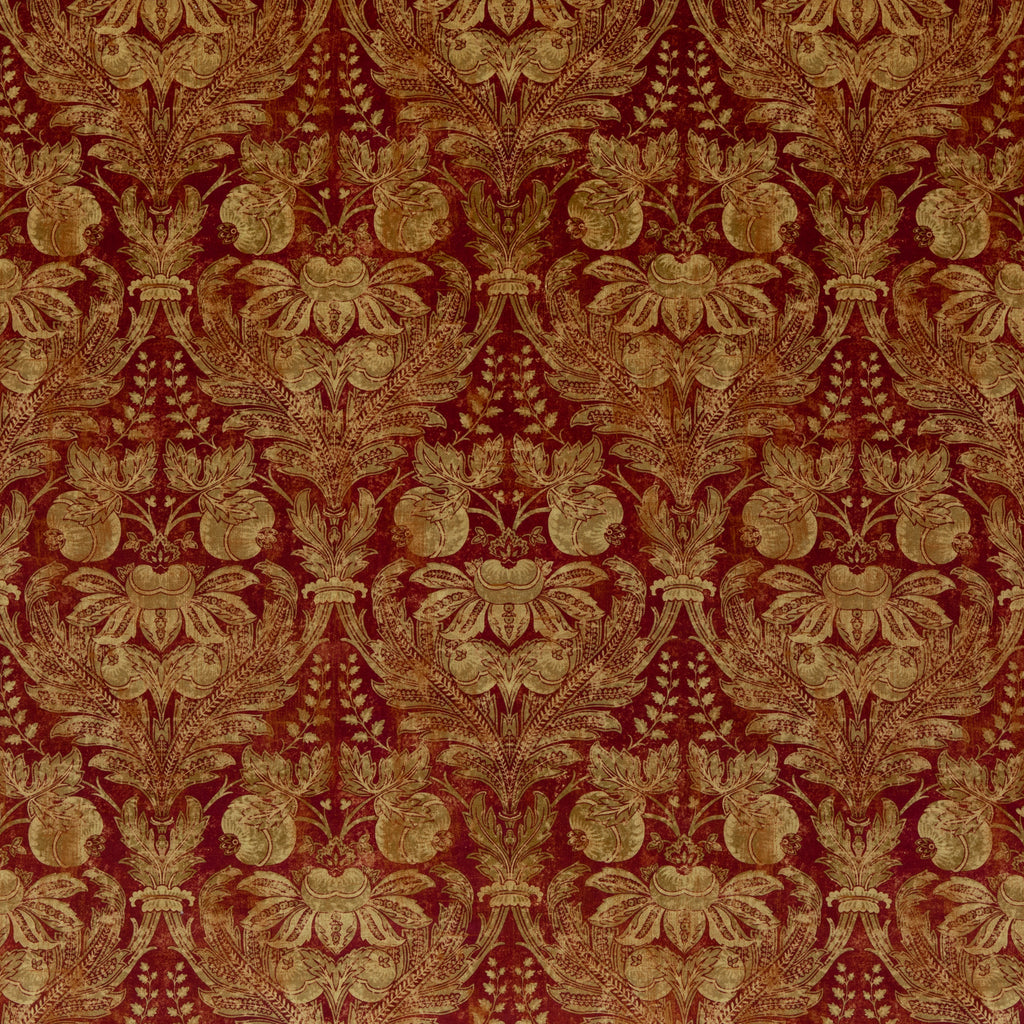 Lapura Velvet - Indian Red Red By G P & J Baker | Coromandel |Damask  Multipurpose Print