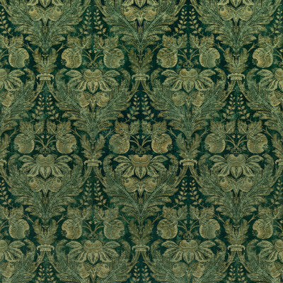 Lapura Velvet - Emerald Green By G P & J Baker | Coromandel |Damask  Multipurpose Print