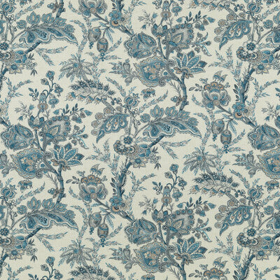 Samples and Purchasing available for Jewel Indienne - Blue/Sand Blue By G P & J Baker | Coromandel |Paisley  Multipurpose Print at Designer Wallcoverings and Fabrics