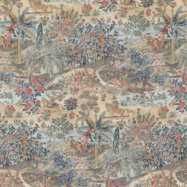 Ramayana - Red/Blue Red By G P & J Baker | Coromandel |Toile  Multipurpose Print
