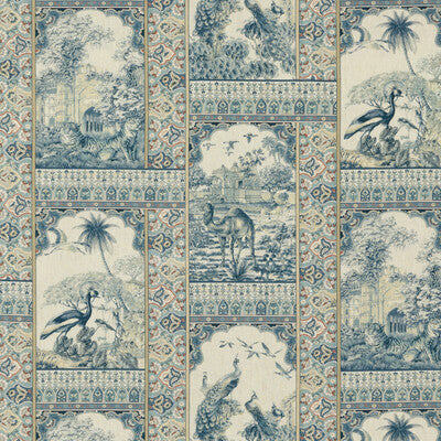 Samples and Purchasing available for Indienne Toile - Red/Blue Blue By G P & J Baker | Coromandel |Toile  Drapery Print at Designer Wallcoverings and Fabrics