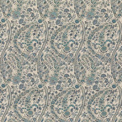 Bukhara Paisley - Blue Blue By G P & J Baker | Coromandel |  Drapery Print