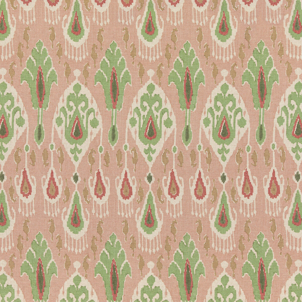 Samples and Purchasing available for Ikat Bokhara - Rose/Green Pink By G P & J Baker | Chifu |Ikat/Southwest/Kilims  Multipurpose Print at Designer Wallcoverings and Fabrics