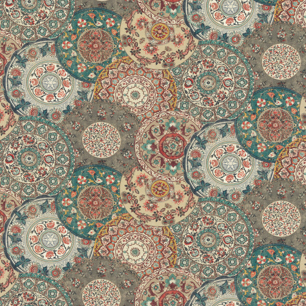 Imari - Teal Teal By G P & J Baker | Chifu |Geometric  Multipurpose Print