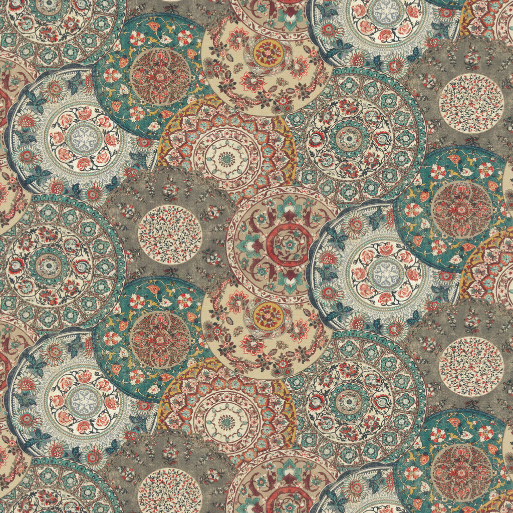 Samples and Purchasing available for Imari - Teal Teal By G P & J Baker | Chifu |Geometric  Multipurpose Print at Designer Wallcoverings and Fabrics