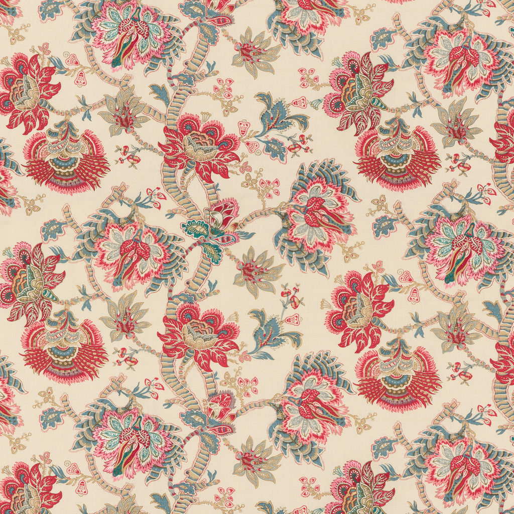 Kingham - Red/ Blue Red By G P & J Baker | Portobello |  Multipurpose Embroidery